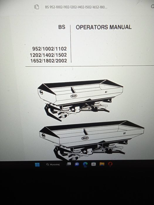 Vicon BS 952 - 2002  950 / 2000 instrukcja