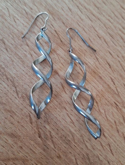 Kolczyki w kwiatki i spiralki