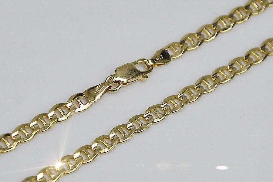 Złoty łańcuszek 585 Włoski łańcuch 15,4g Diamentowany! UNISEX cc016y W