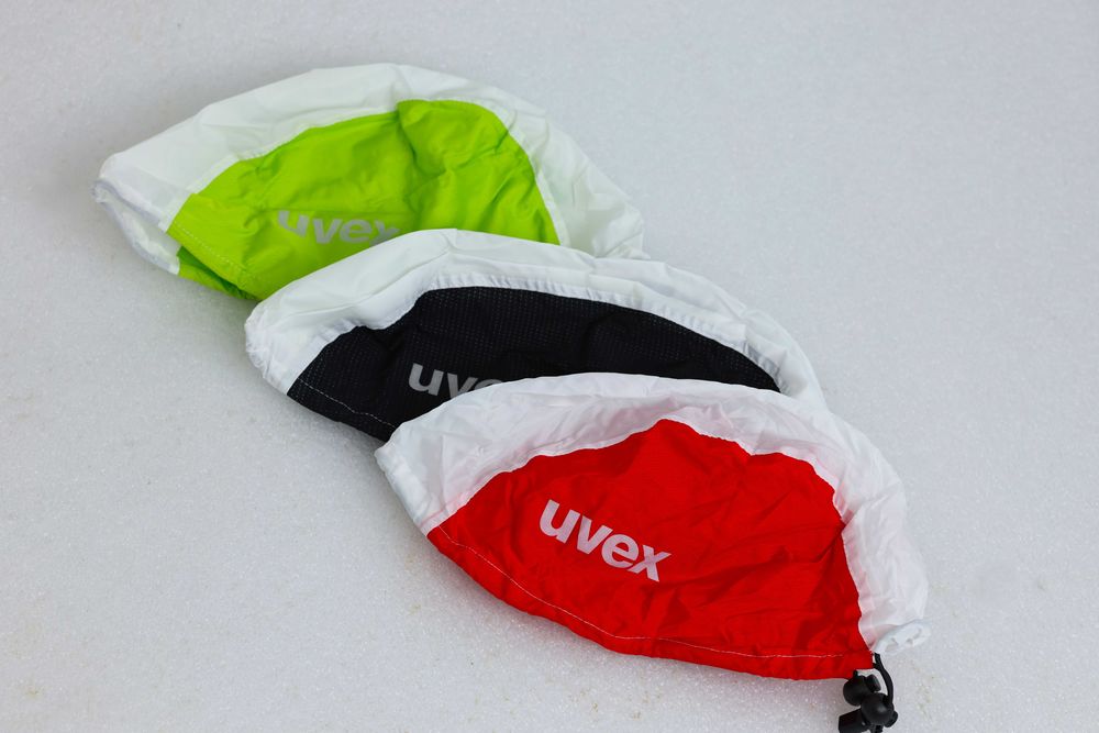 Pokrowiec na kask rowerowy Uvex czerwony