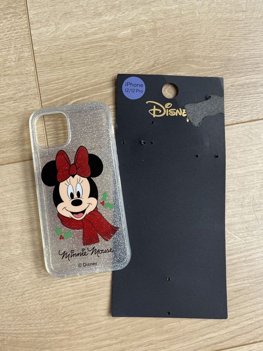 Disney Minnie case etui iphone 12 pro silikonowy brokat świąteczny