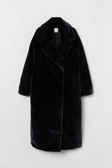 Шикарная шуба пальто эко мех мутон h&m премиум! оверсайз оригинал