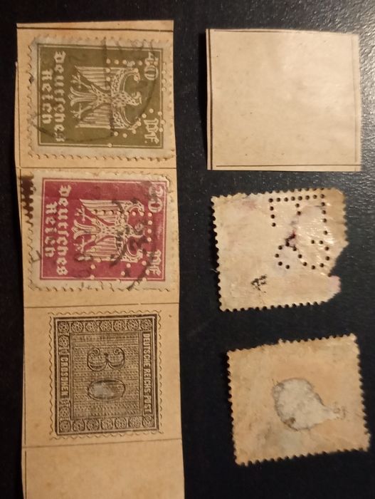 5 selos pfennig Alemanha Germany - Aguia Imperial	1924