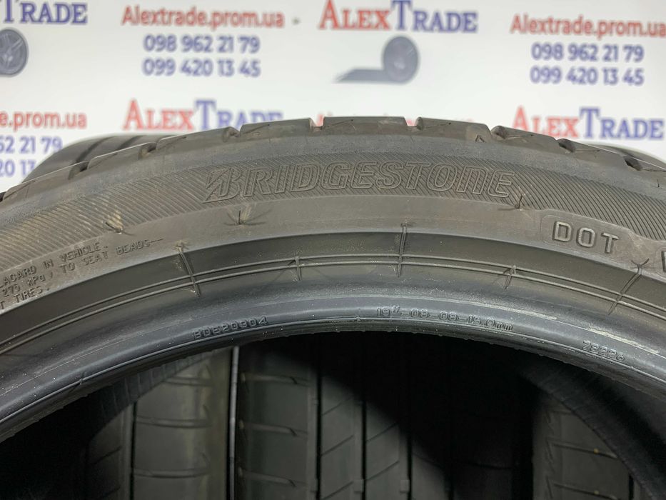 4 шт. 225/40 R19 Bridgestone Turanza T005 літні шини вживані, 2021 рік
