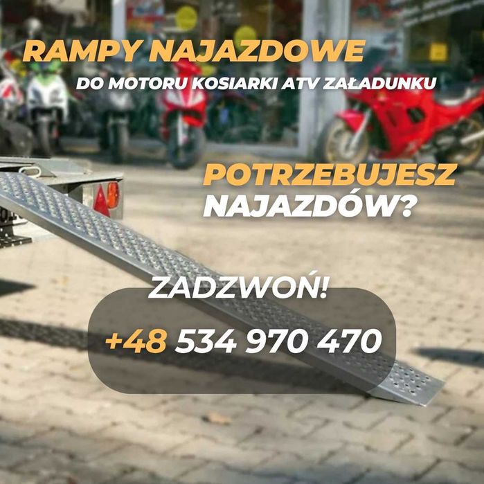 rampa najazdowa najazdy samochodowe najazd motocyklowy - Nowe!