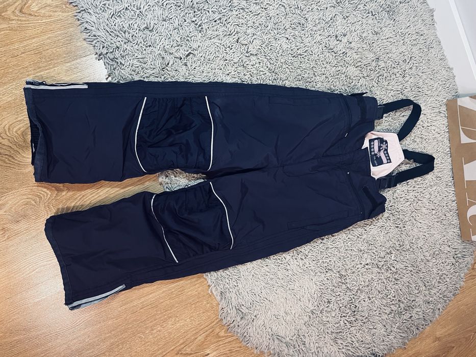 Fioletowe spodnie narciarskie dla dziewczynki szelki tcm 110/116