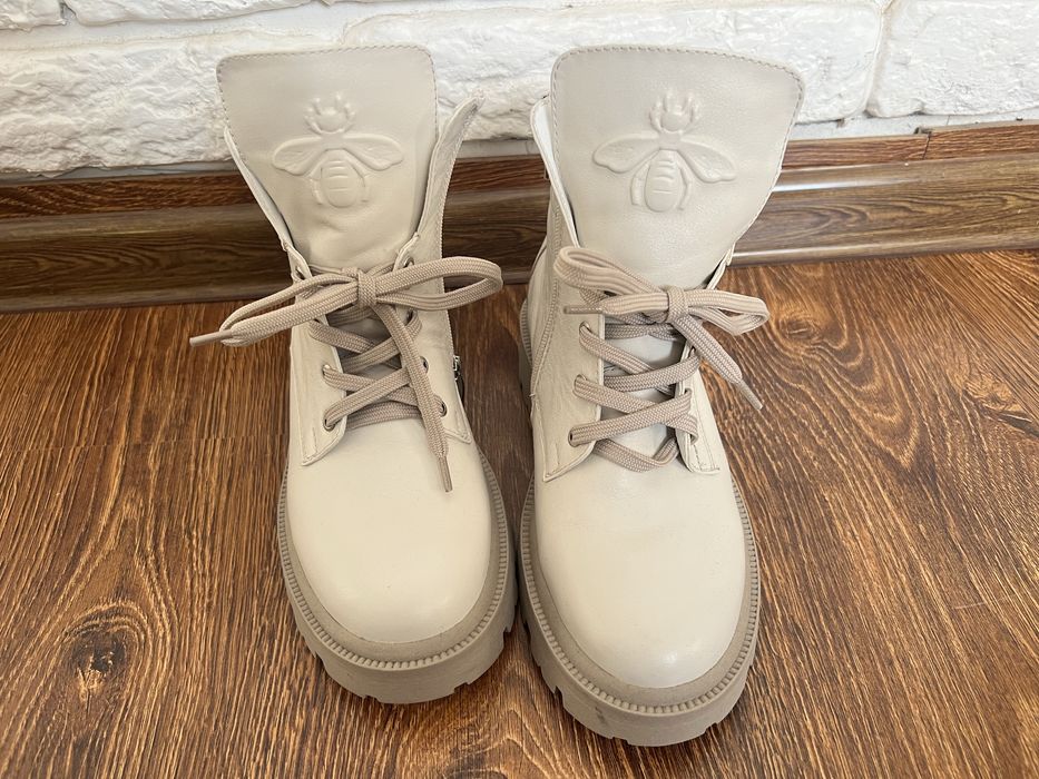 Ботінки ботинки черевики обувь взуття зима шкіра 23 см