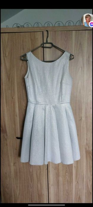 Sukienka balowa posrebrzana