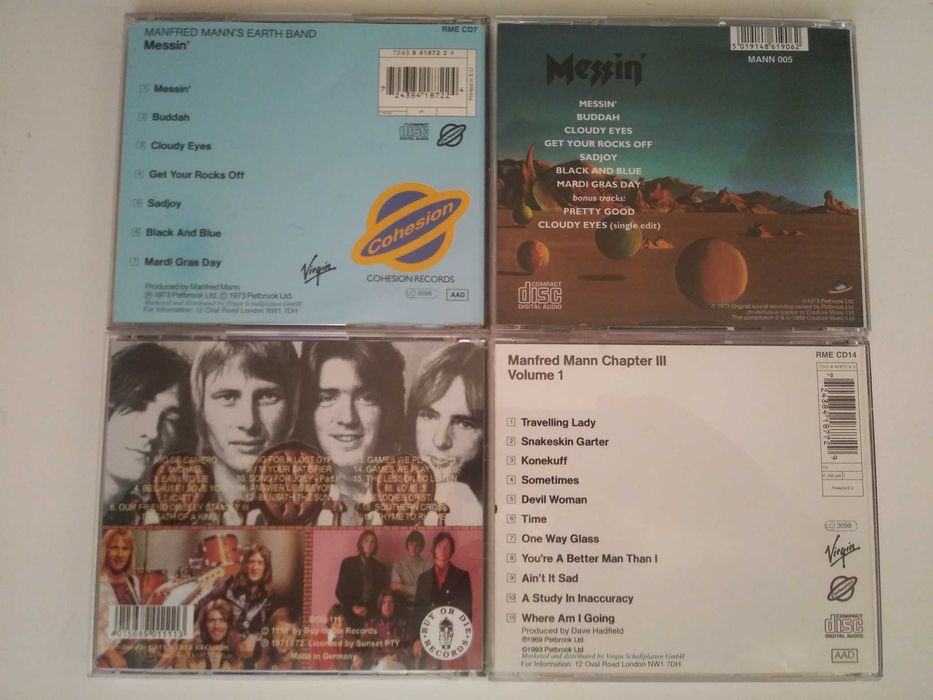 MANFRED MANN'S EARTH BAND - płyty CD - wydania - nowsze i starsze AAD