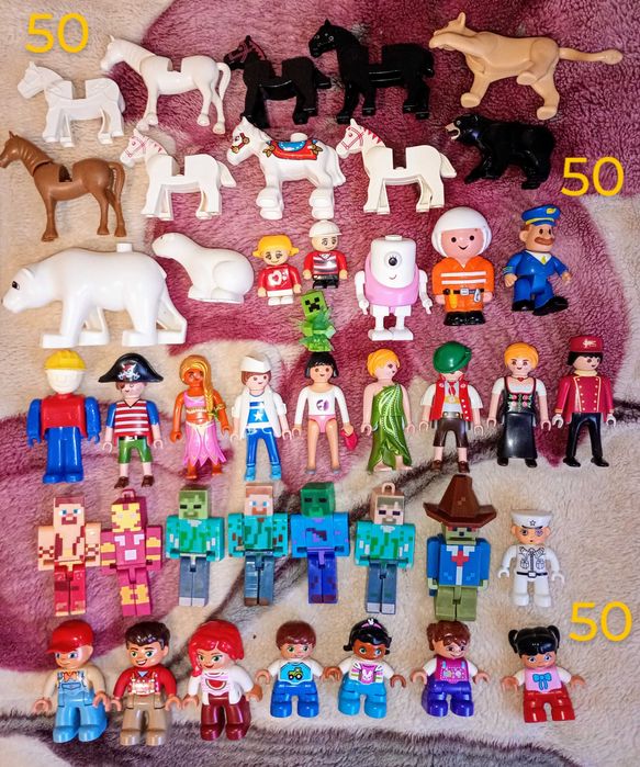Конструктор лего lego, человечки, оружие, животные