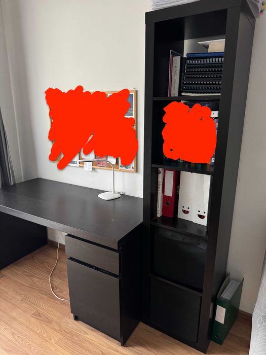regały słupki ikea 5 półek czarny billy malm