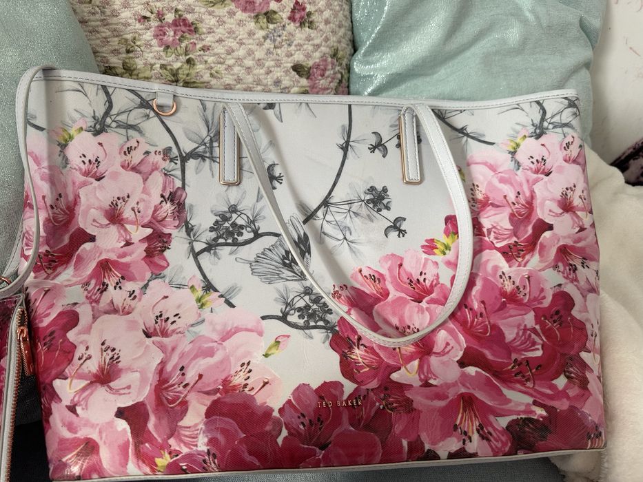 Duża torba Ted Backer z saszetka-  jak nowa