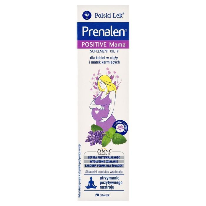 Prenalen Positive Mama o smaku mango-trawa cytrynowa 20 tabletek musujących