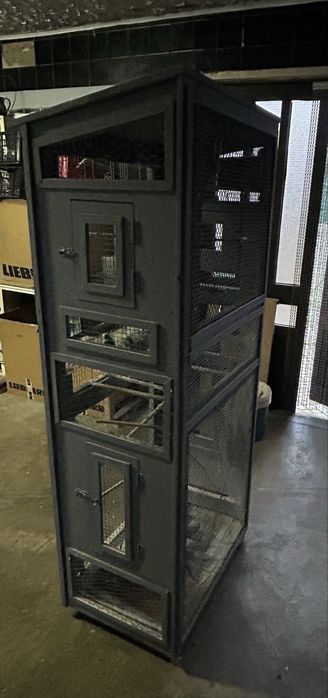 Gaiola com 20 periquitos