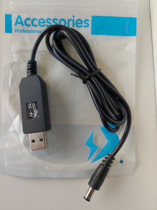 Повышающий преобразователь переходник USB для роутера 9в - 12в