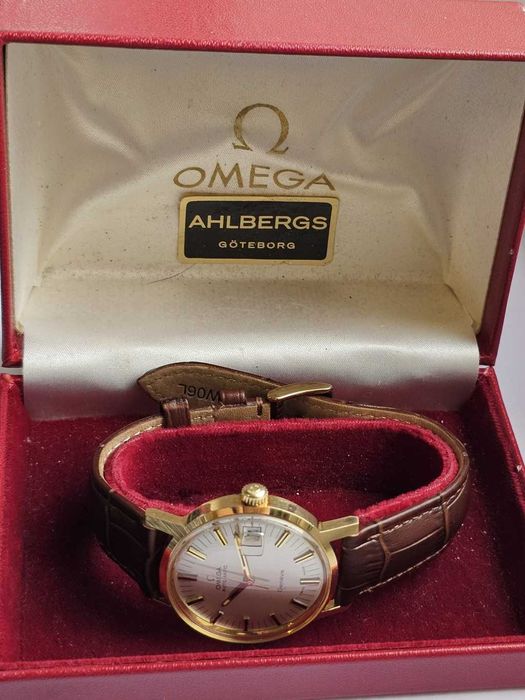 Złota Omega Geneve Automatic lite złoto 18K idealny oryginalny stan