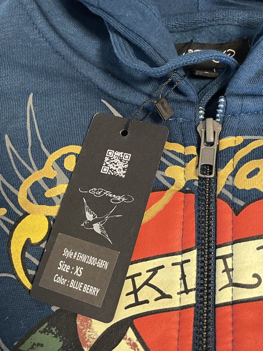 Ed hardy granatowy komplet dresowy secik dresy bluza swag baddie y2k