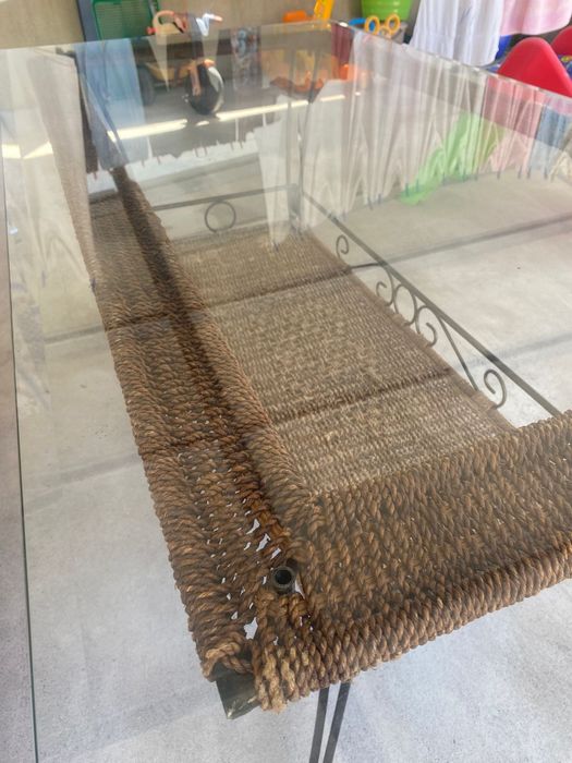 Mesa de com tampo em vidro