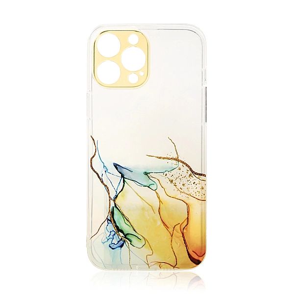 Marble Case etui do iPhone 13 Pro Max żelowy pokrowiec marmur pomarańc