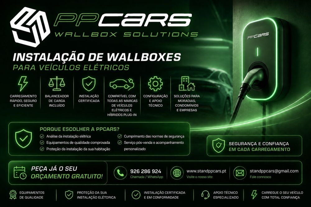 Wallbox para Carros Elétricos | Fornecimento + Instalação Certificada | Algarve