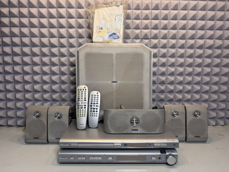 Zestaw kina domowego Philips LX600 + DVP630 + komplet kolumn CS600 + subwoofer SW600 + piloty