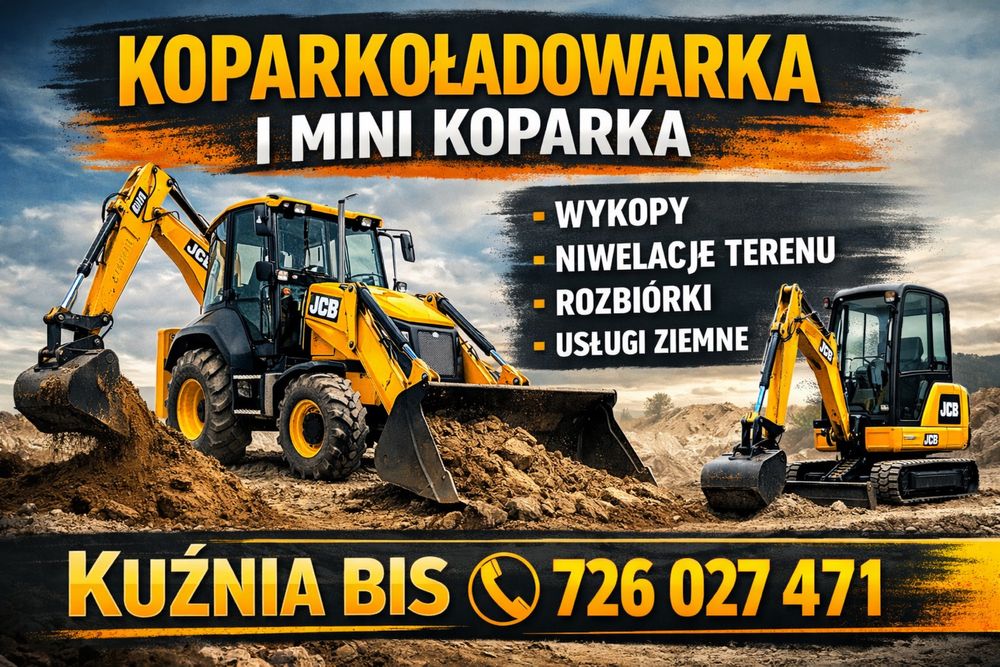 Usługi koparkoładowarką i kinikoparką