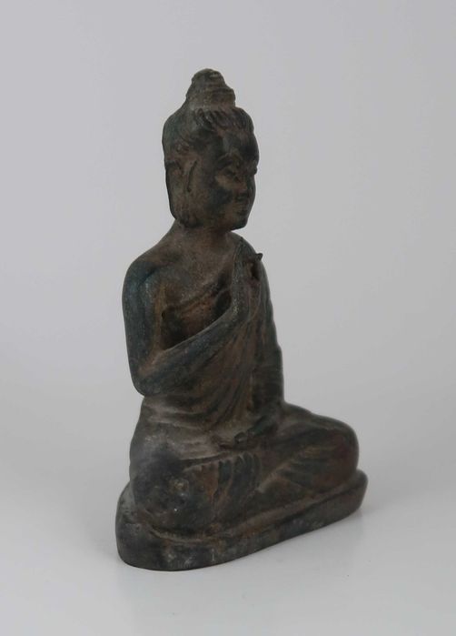 Buda Sentado, antigo, em Metal