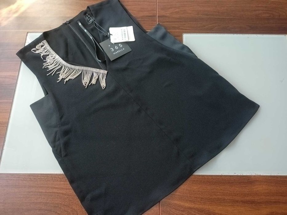 Max Mara elegancka bluzka z łańcuszkami 38 NOWA