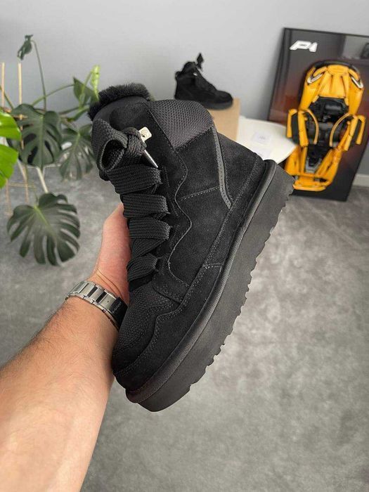 Уггі UGG Lowmel High Sneaker Black premium угги повністю натуральні