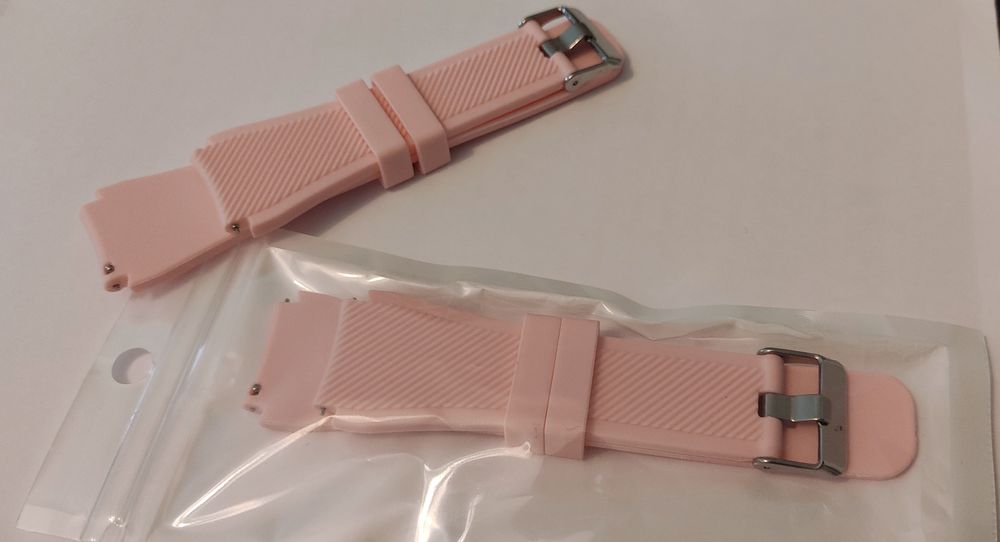 Bracelete Silicone Rosa 22mm