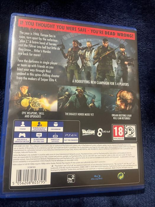Gra Zombie Army 4  do ps4