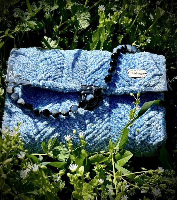 В’язана сумка ручної роботи "Sky Blue"