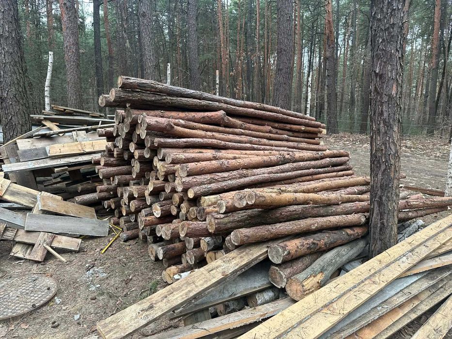 Stemple budowlane używane 3,10m oraz deski szalunkowe, drewno opałowe