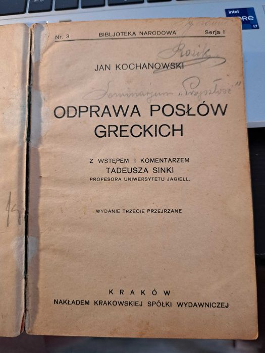 Odprawa posłów greckich, Jan Kochanowski