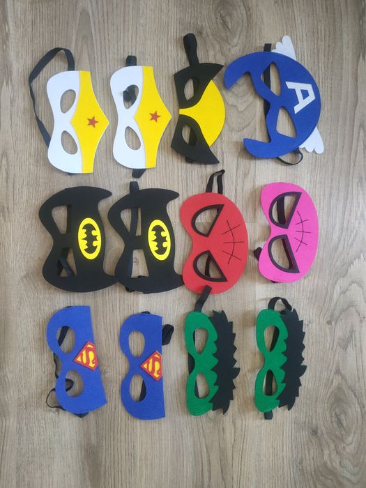 Máscara super herois meninas e meninos