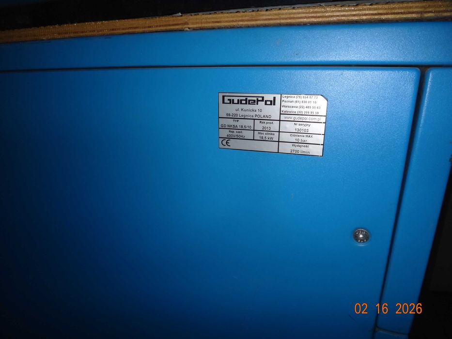 Kompresor sprężarka 2700l/min 18,5KW stan jak nowy