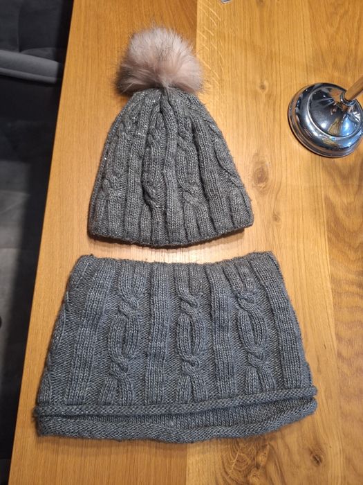 Czapka i komin dla dziewczyni 5 -8 lat