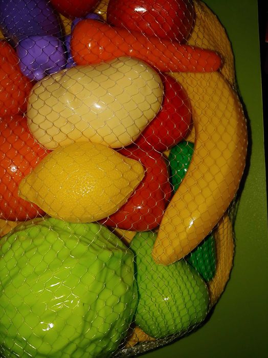 Игрушки Игра кухня, супермаркет Овощи и фрукты 17 крупных предметов