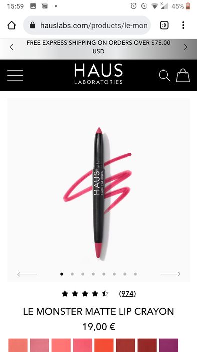 HAUS Le Monster Matte Lip Crayon

• marca Lady Gaga • selado • vegan