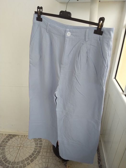 Calças azuis claras confortáveis, casual chic - Shein - Tamanho XL