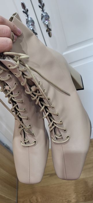 Botki Zara 39 skóra naturalna