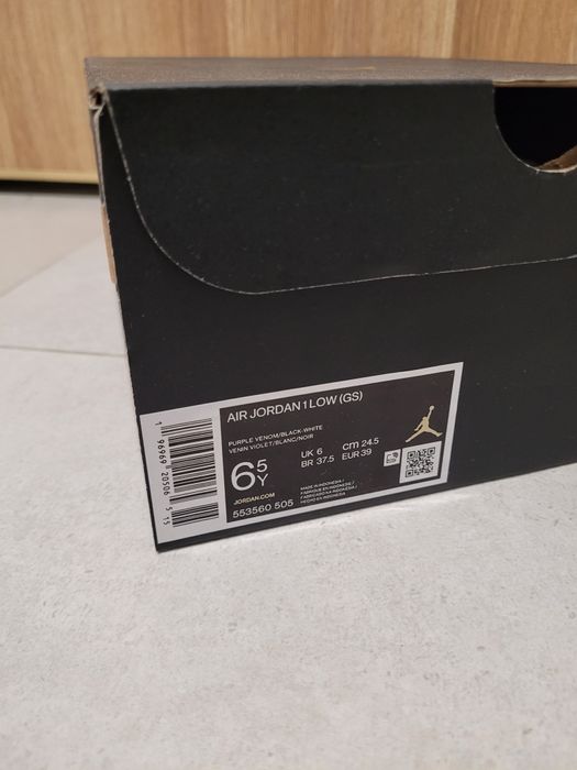 Nike Air Jordan 1 low (GS) purple venom r. 39