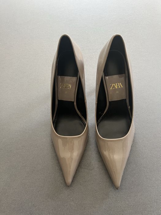 Szpilki Zara nude beżowe rozmiar 38, Nowe piękne