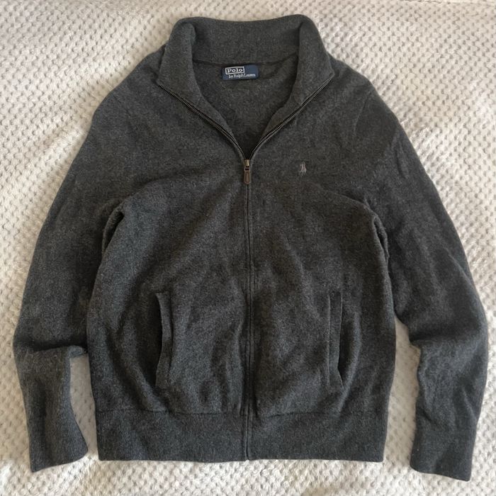 шерстяная кофта свитер Polo Ralph Lauren серая