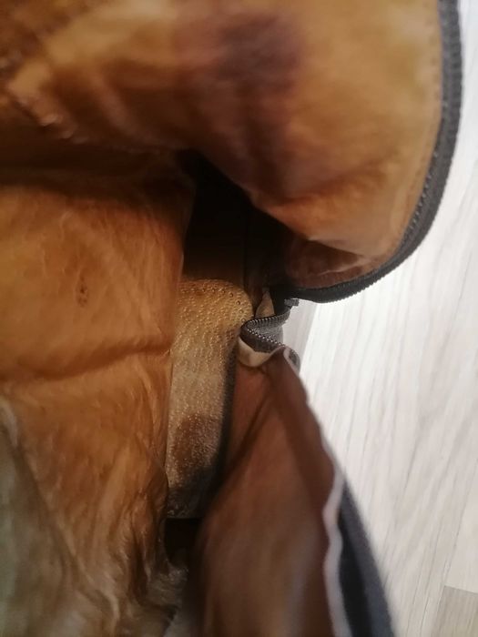 Skórzane brązowe kozaki 41