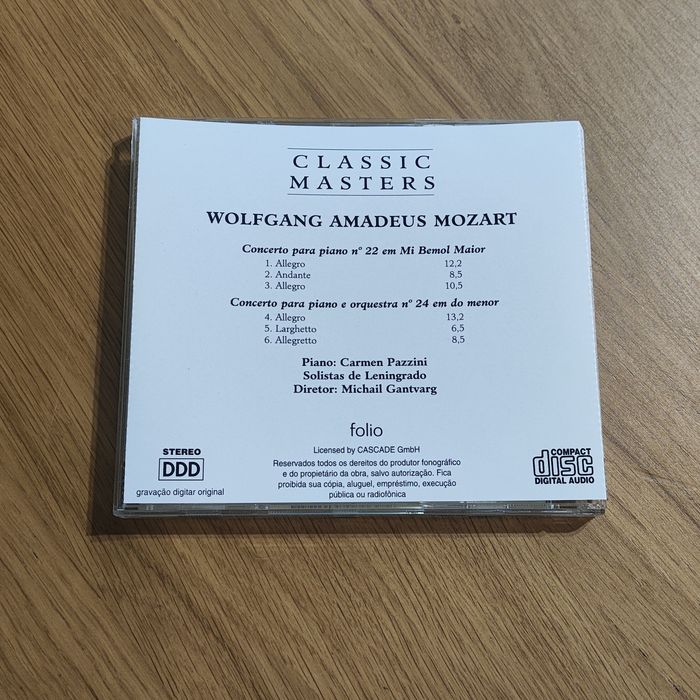 Wolfgang Amadeus Mozart Classic Masters