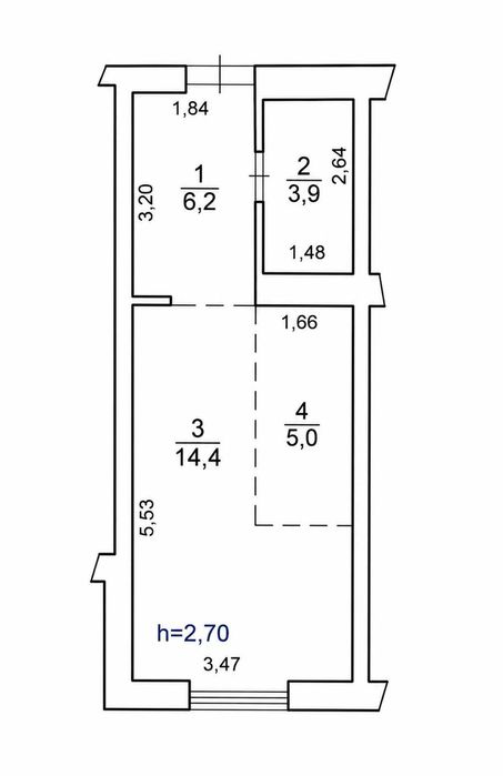 Продаж апартаментів-студії 29.5 м² — вул. Трускавецька, 48Б