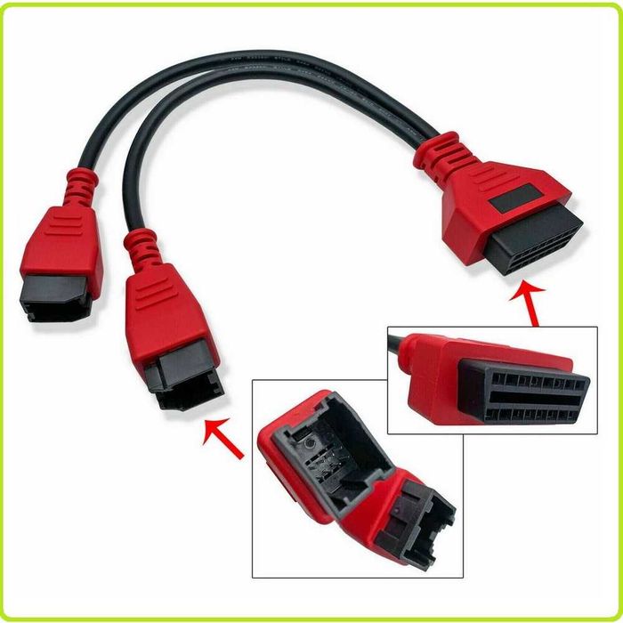 Авто переходники FCA Chrysler/Jeep/Dodge/Fiat/Alfa Romeo/LANCIA 12 + 8 или НАБОР из 6 шт на OBD2