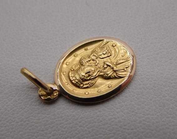 WWJ antyczny medalik Matka Boska z dzieciątkiem.