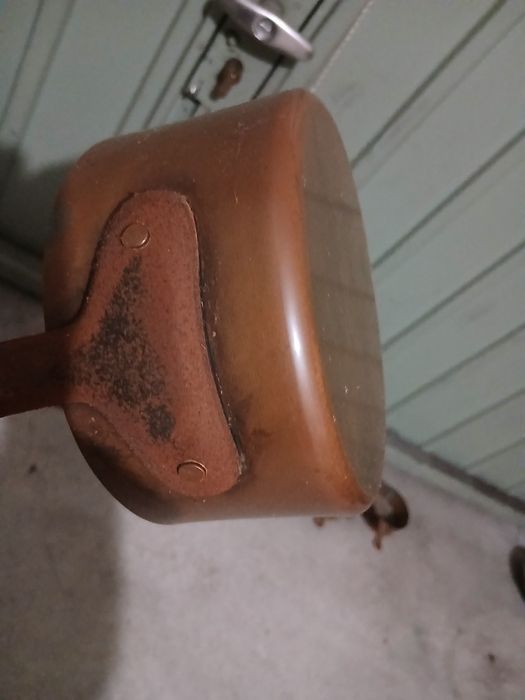 7 tachos cobre antigos